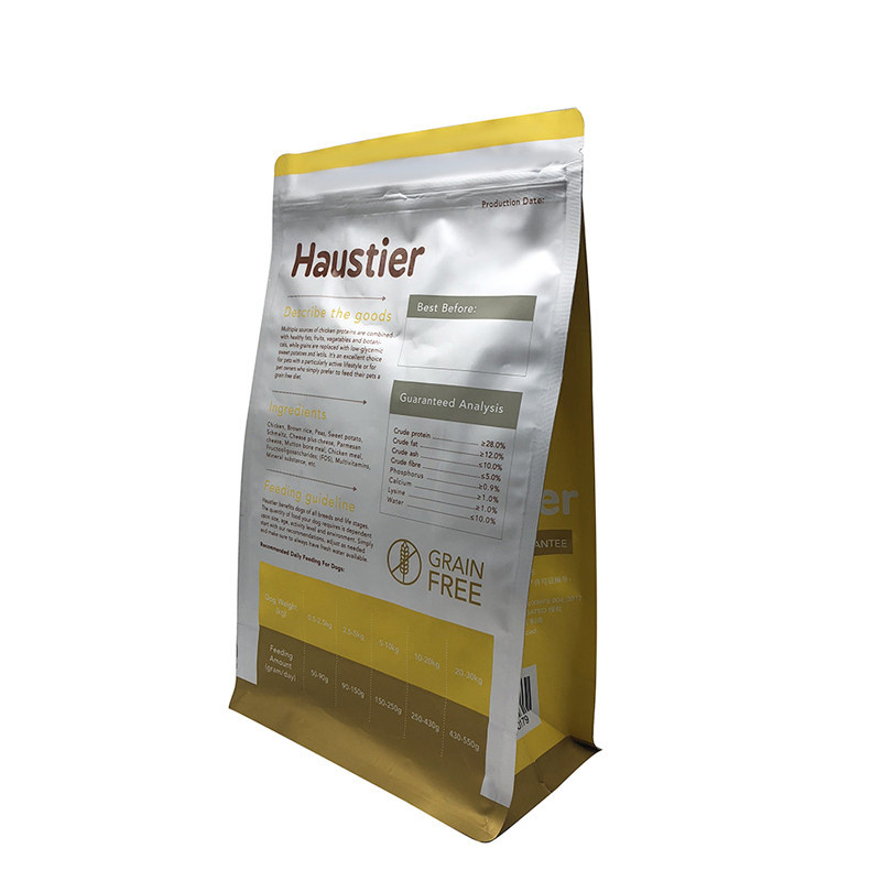 Eight - edge sealed pet food packaging bags have a large quantity of standing up zipper plastic bags