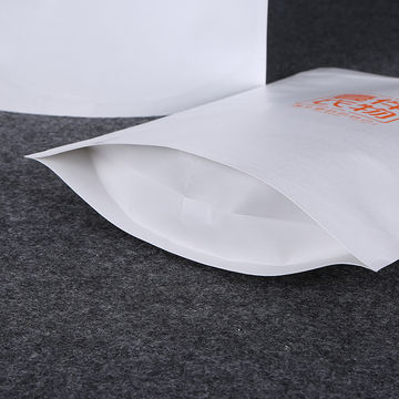 Top Zip Plastic Packaging/square Bottom Plastic Food Packaging/stand Up Pouch With Window Plastic Bag