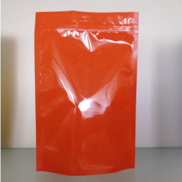 Plastic holographic laser film foil zip lock bags packed food snack with zipper and standing up 5