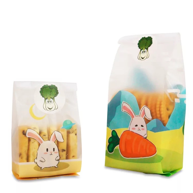 2018  Hot Product Cute Rabbit Cookies Bags Bunny gift packaging Bag Wedding Cookie Candy Plastic bag 7