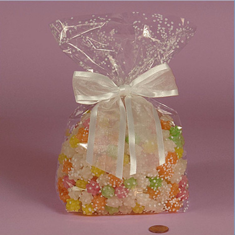 Manufacturer Custom Printing Transparent Wedding Candy Bag Die Cut Plastic Sugar Bag 3