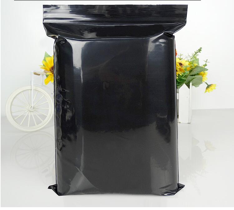 ziplock bags flat bottom Black Aluminum foil zip lock plastic bags packaging bags hot product 11