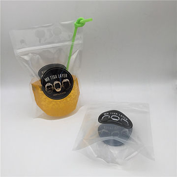 Disposable Freezable Clear Stand Up Liquid Smoothies Seallable Plastic Drink Pouch Custom Size Plastic Bag 13