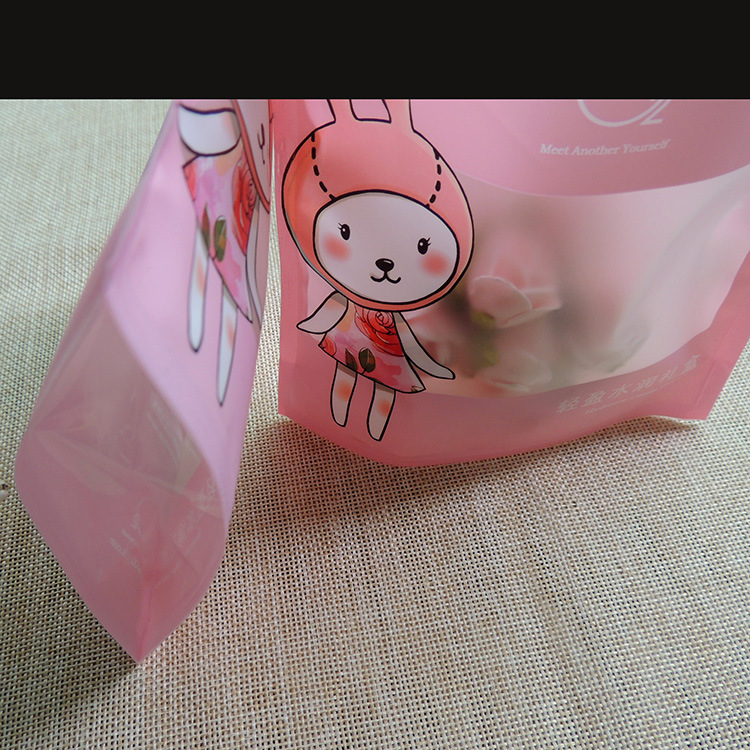Custom Color Printing Self-sealing Self-supporting Composite Bag Frosted Sealed Cosmetic Jewelry Packaging Plastic Bag 5