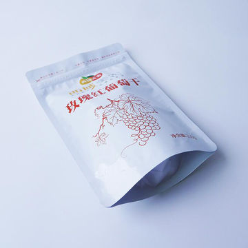 Aluminum foil stand-up pouch bag with zipper for nut packaging