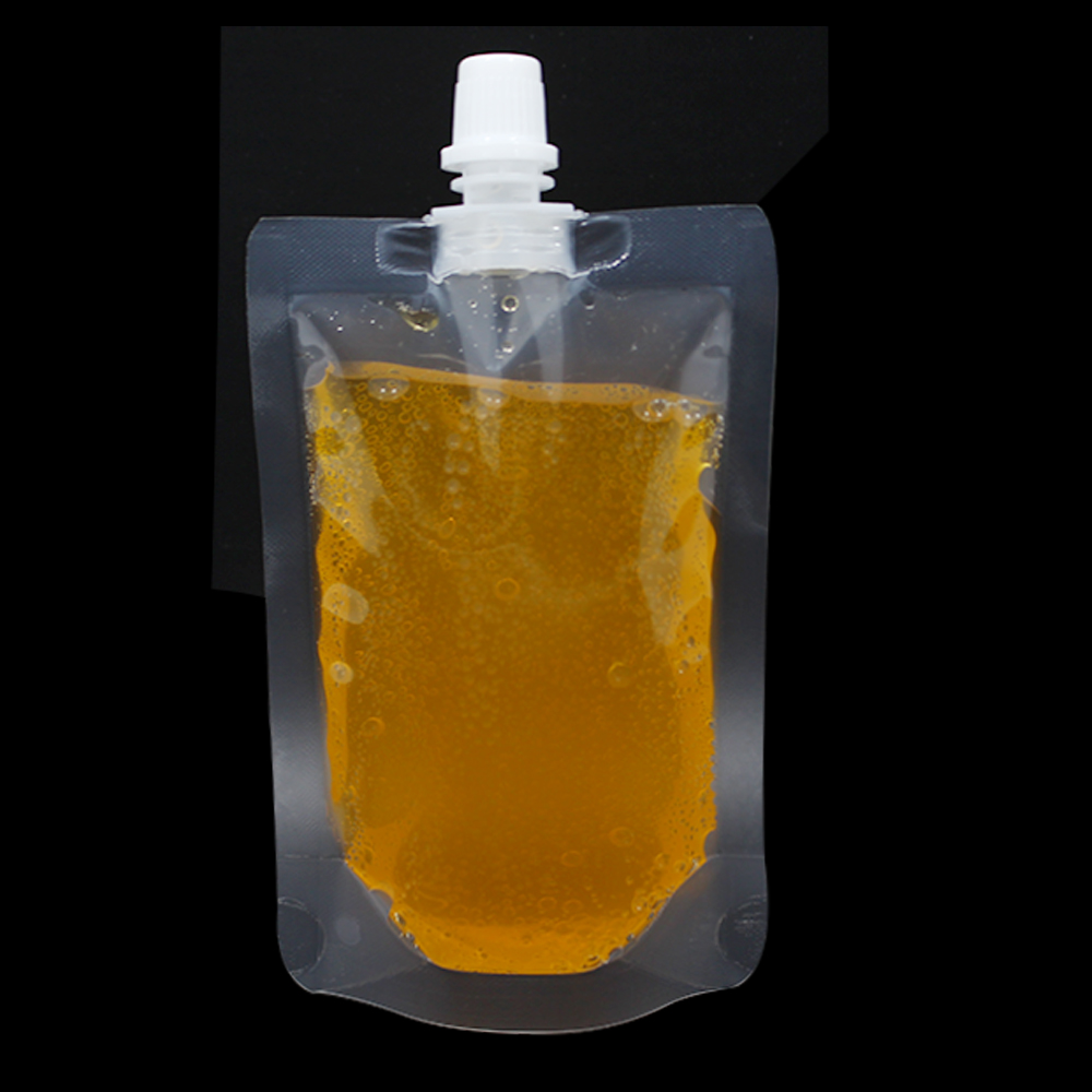 transparent stand up packaging juice drinking liquid bag