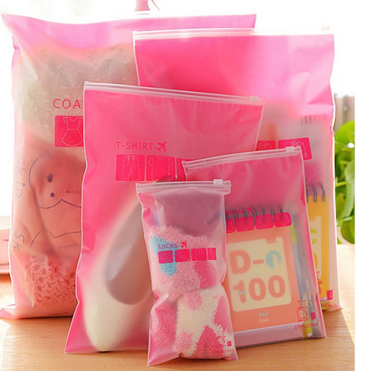 Wholesale underwear gift Frosted plastic zipper bag with own logo 11