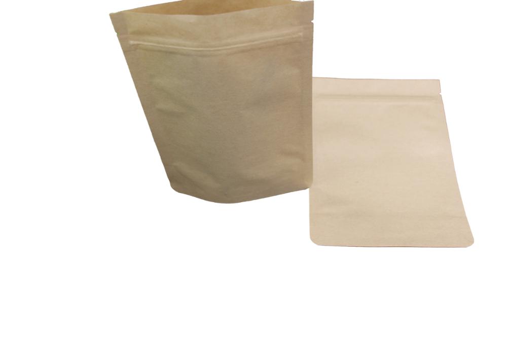 Hot sale custom ziplock stand up kraft paper food pouch 9