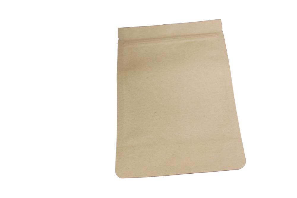 Hot sale custom ziplock stand up kraft paper food pouch 11