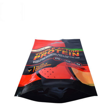 Heat Sealed Food Packaging Bag With Zipper And Stand Up Plastic Bags