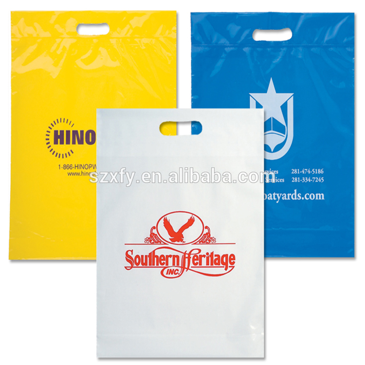 LDPE Carrier Handle Die Cut Plastic Bag with High Quality, View Plastic ...