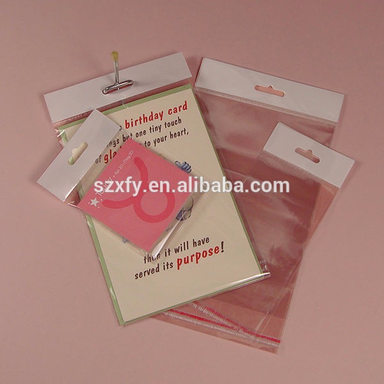 Wholesale Price Clear Plastic OPP Packaging Header Bag with Hanging Hole for Jewelry 5