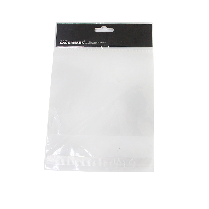 Resealable transparent plastic self adhesive header opp bag 11