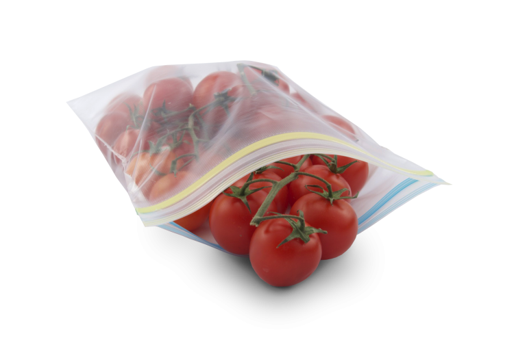 Reusable Double Zip Lock Frozen Food Pouch For Fruit / Vegetables