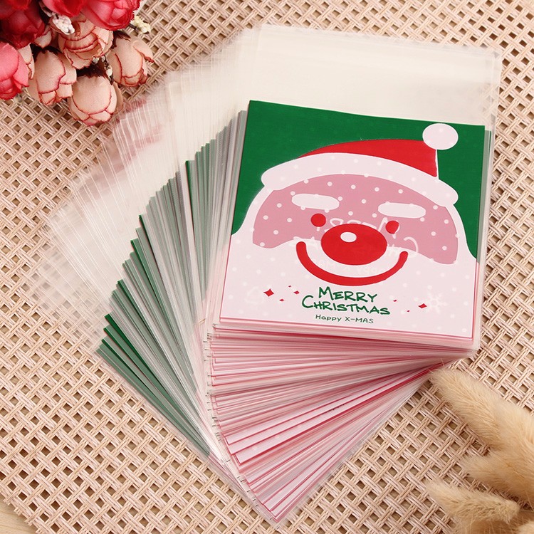 Christmas Mini Cookie/Candy Self Adhesive Gift Plastic Bag 9