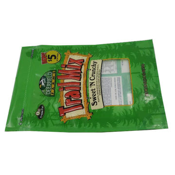 Custom Printing Size Beautiful Stand Up Food Pouch with zipper three-side plastic bag