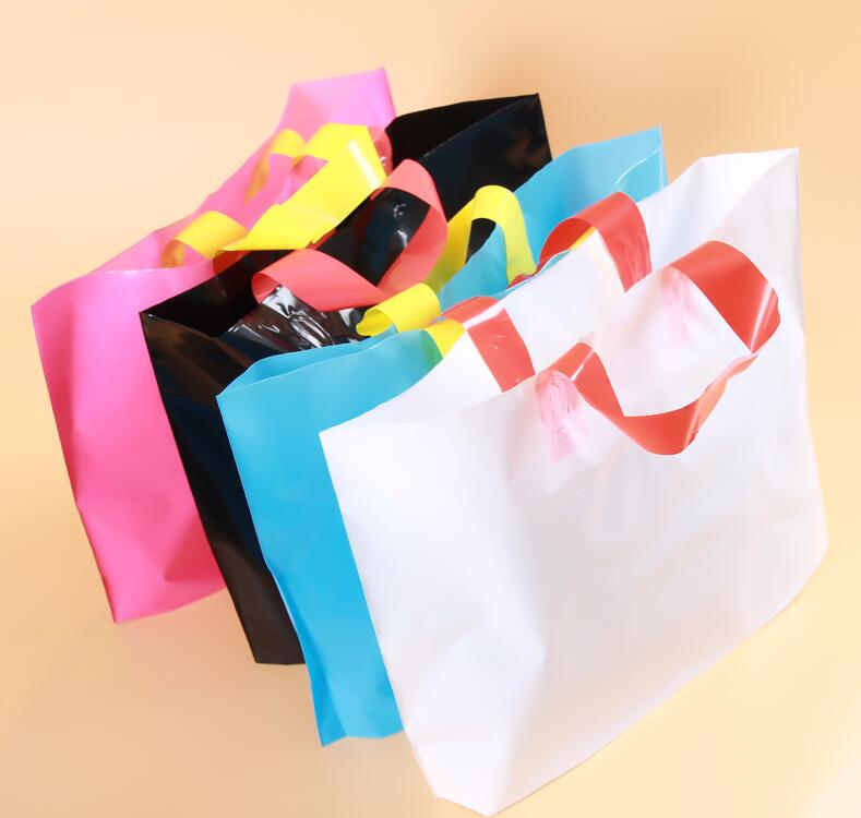 Plastic Gift bags Shopping Bags with Long Handle promotion Packing Bag