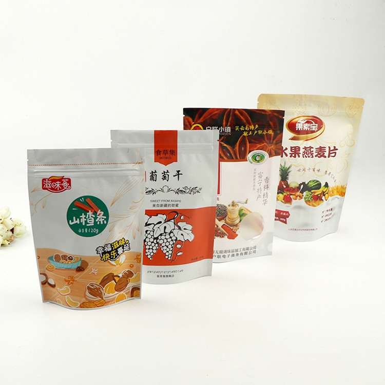 Custom Dried Fruit Snack Food Three-sided Sealed Composite Plastic Stand-up With Zipper Plastic Bag 9