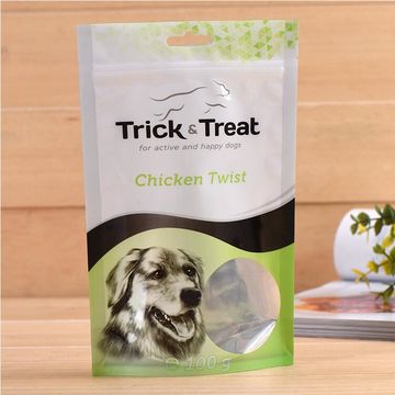 Custom Recycle Aluminum Foil Resealable Pet Food Zipper Plastic Bags For Dog Treats Packing 7
