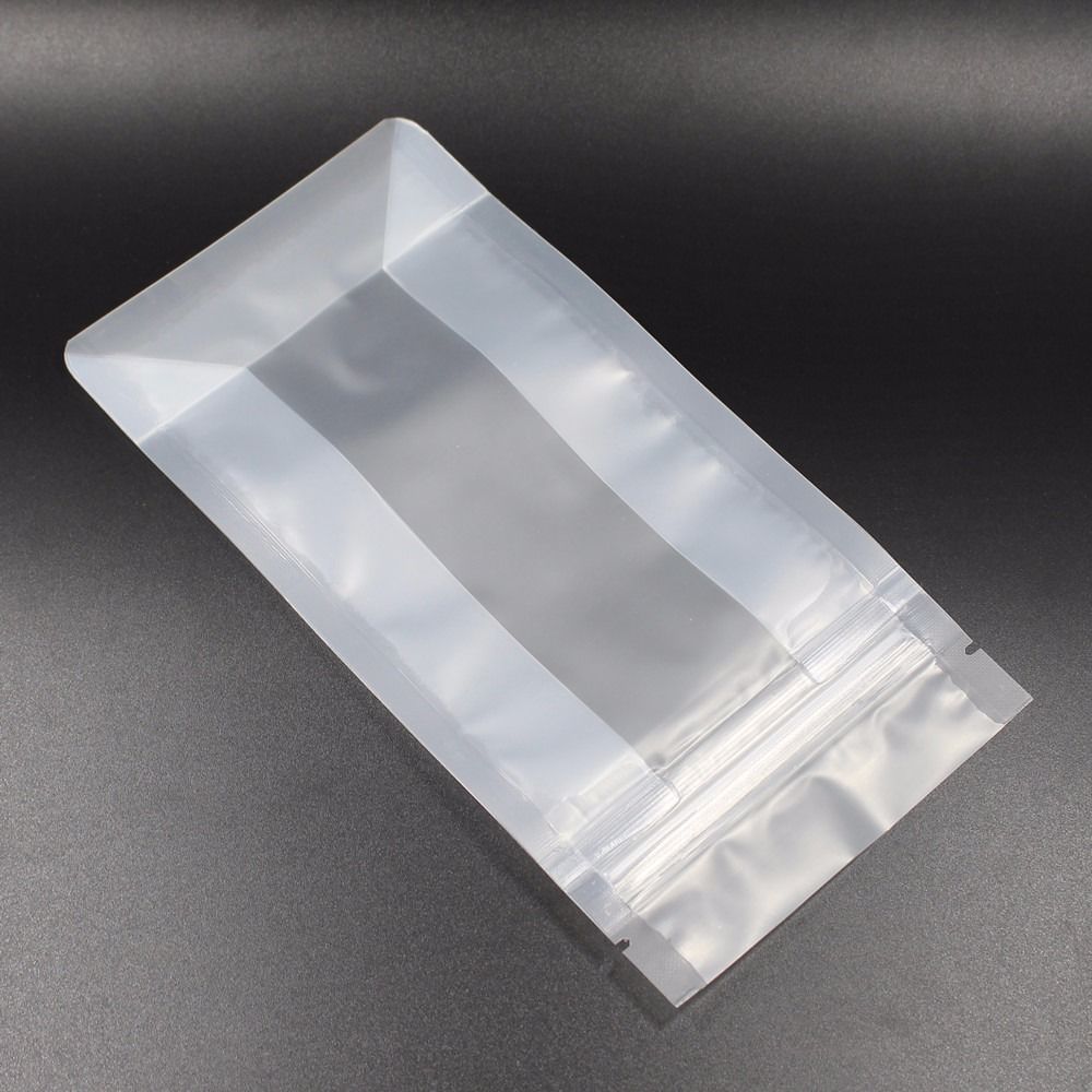 Eight - sided seal resealable stand up plastic pouches bag matte food poly bag 3