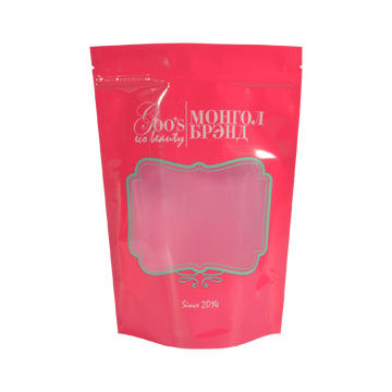 Compostable stand-up zipper sea salt bag with window packaging food snack candies plastic bag 11