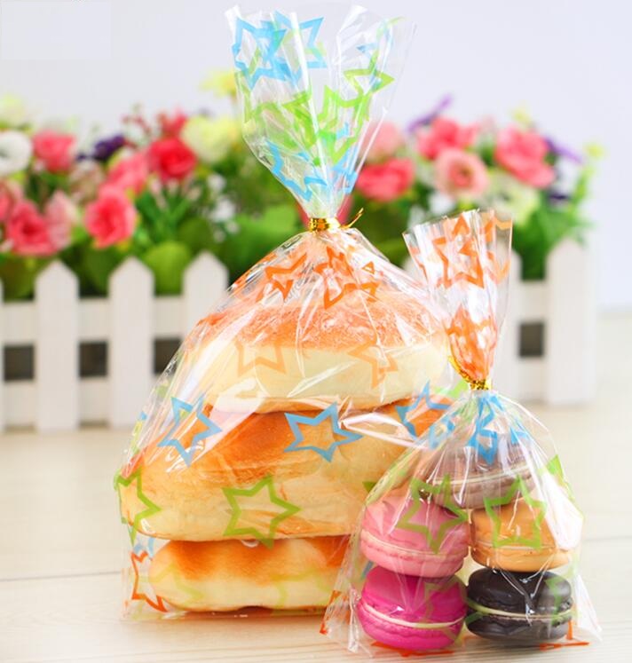 colorful cookie bread gift jewelry baking bakery transparent packaging biscuit plastic favors bag 7