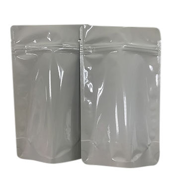 White printing food standup pouch bag/plain white standup zipper bag plastic bag 13