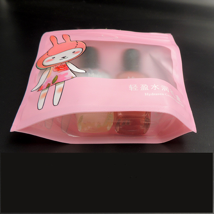 Custom Color Printing Self-sealing Self-supporting Composite Bag Frosted Sealed Cosmetic Jewelry Packaging Plastic Bag