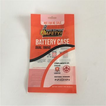 Plastic laminated battery packaging bags, bottom open with easy tear plastic bag 7
