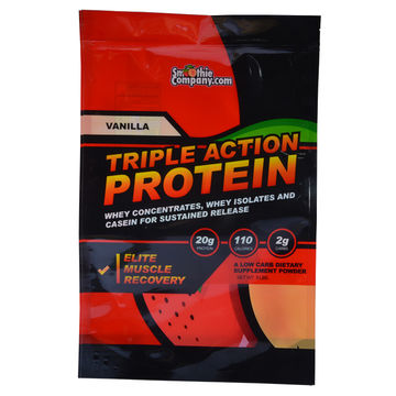Reusable Stand Up Ziplock Pouch for Protein Powder Packaging custom printing open on bottom plastic bags 11