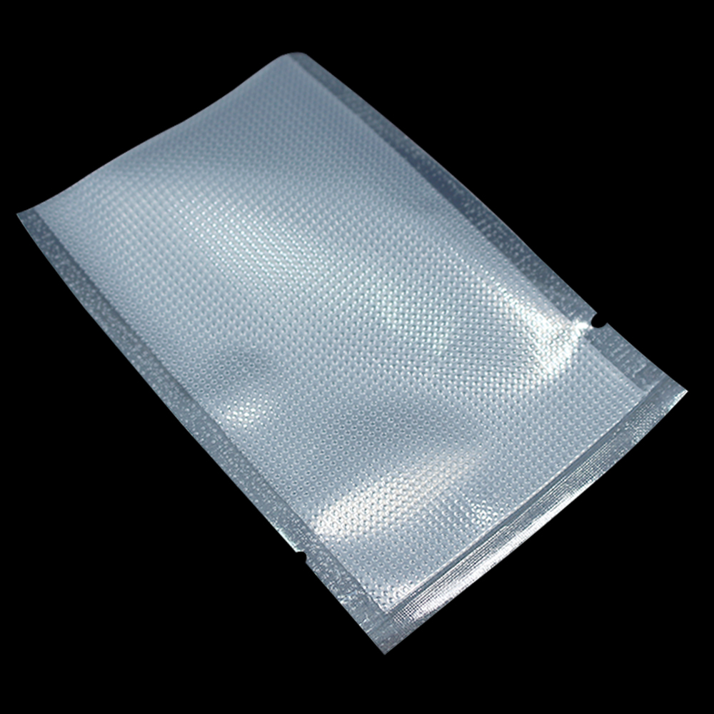 With Tear Notch Clear Open Top Heat Sealing Storage Vacuum Embossed Nylon Package Bag For Meat Food Fruit Plastic Packaging Bag 9