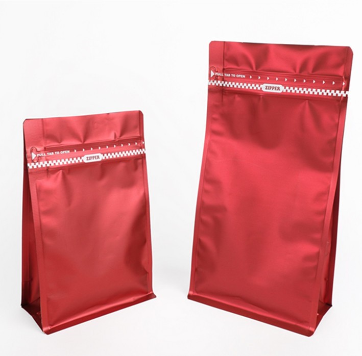 High Quality Laminate Material Block Bottom Ziplock Plastic Bag 3