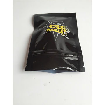PET/PE 3 sides seal black laminated zipper plastic bags with PP outside bag packaging plastic bag