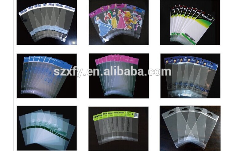 Rectangle clear packing plastic OPP cellophane bags