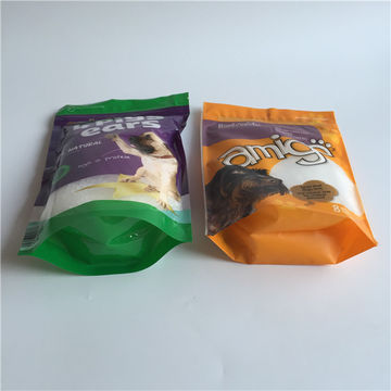 Pet food storage stand up pouch with zipper and clear window on front bag packaging plastic bag 5