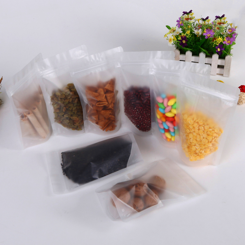 Frosted Clear Plastic Zip Lock Packing Bag Stand Up Pouch Resealable ...
