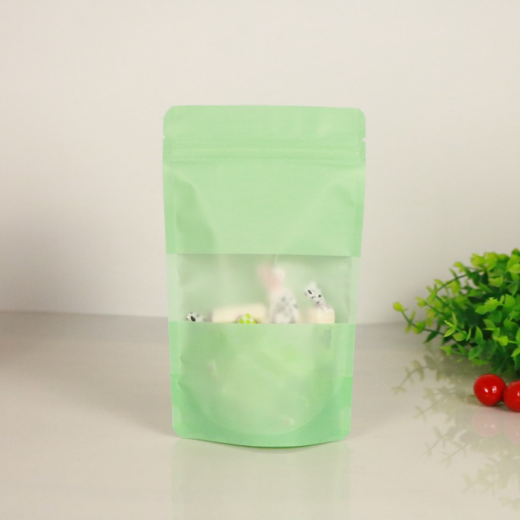 Colourful Standup plastic bag with matt window and zipper, Fruit Tea packaging Pouches Zipper Self Sealing Plastic bag 5