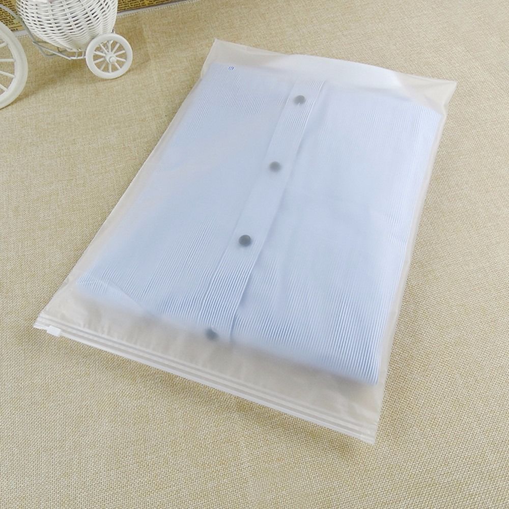 Frosted Matte Clear Zip Lock Plastic Bags For Packing Clothes