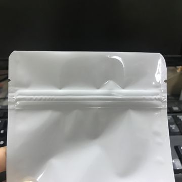 White Printing Food Standup Pouch Bag/plain White Standup Zipper Bag Plastic Bag