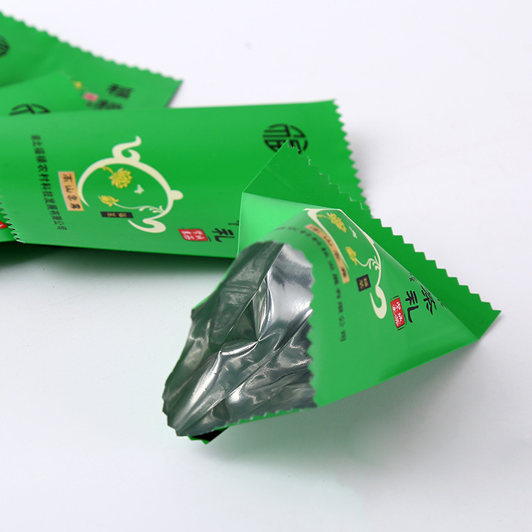 Customized 5g tea bubble bag aluminum foil zigzag tear-off packaging plastic bag