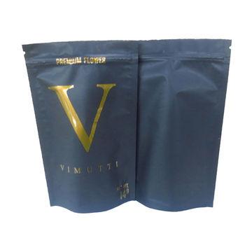 Zip Lock Aluminum Foil Bag With Matte Finish Printed Black Gold Color Custom Printing Plastic Bag 3