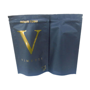 Zip Lock Aluminum Foil Bag With Matte Finish Printed Black Gold Color Custom Printing Plastic Bag 3