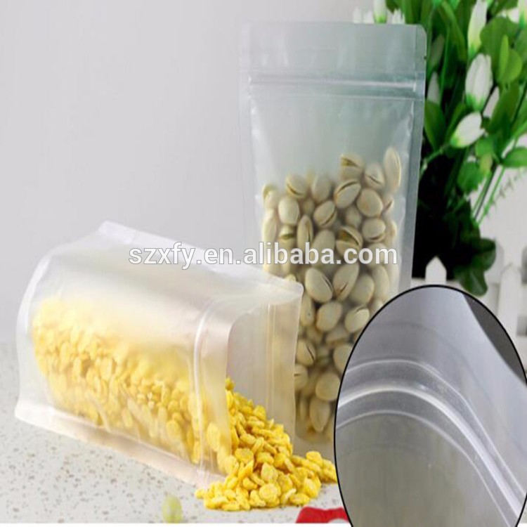 White Color Aluminum Foil One Side and Stand Up Pouch Ziplock Food Packaging Bag 9