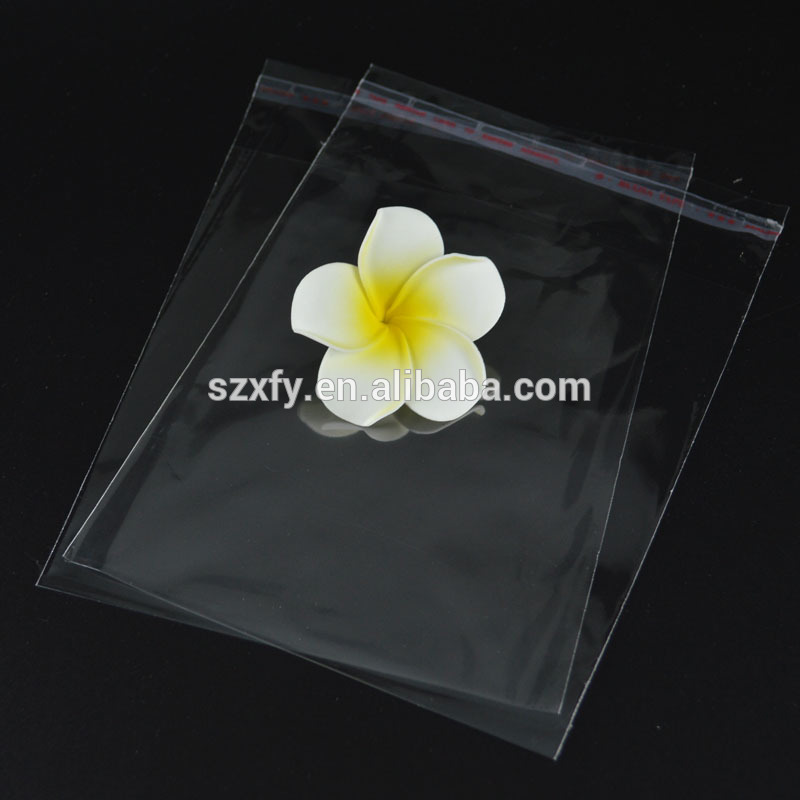 Self Adhesive Taped Transparent Plastic Packaging Bag for Clothes in Different Sizes