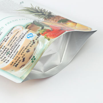 Food Grade Powder Packaging Plastic Reusable Aluminum Foil Resealable Bag Stand Up