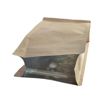 Hot Sales Zipper Biodegradable Block Bottom Kraft Paper Plastic Bags For Snack Cookies 9