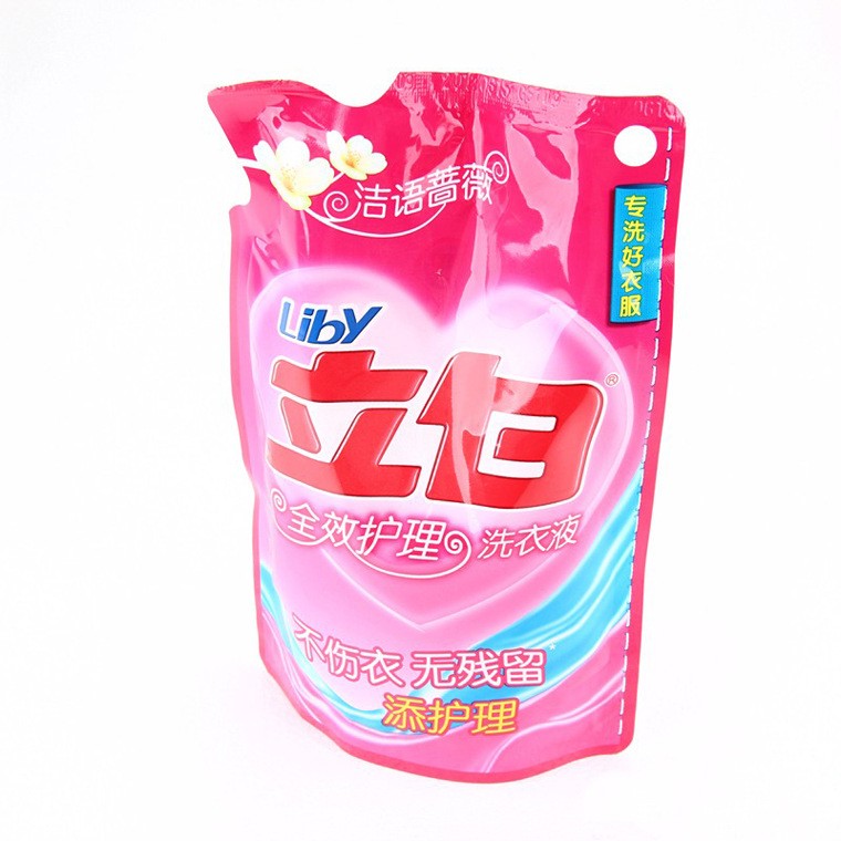 Factory Price Stand Up Plastic Container Laundry Detergent Bag with Valve 7
