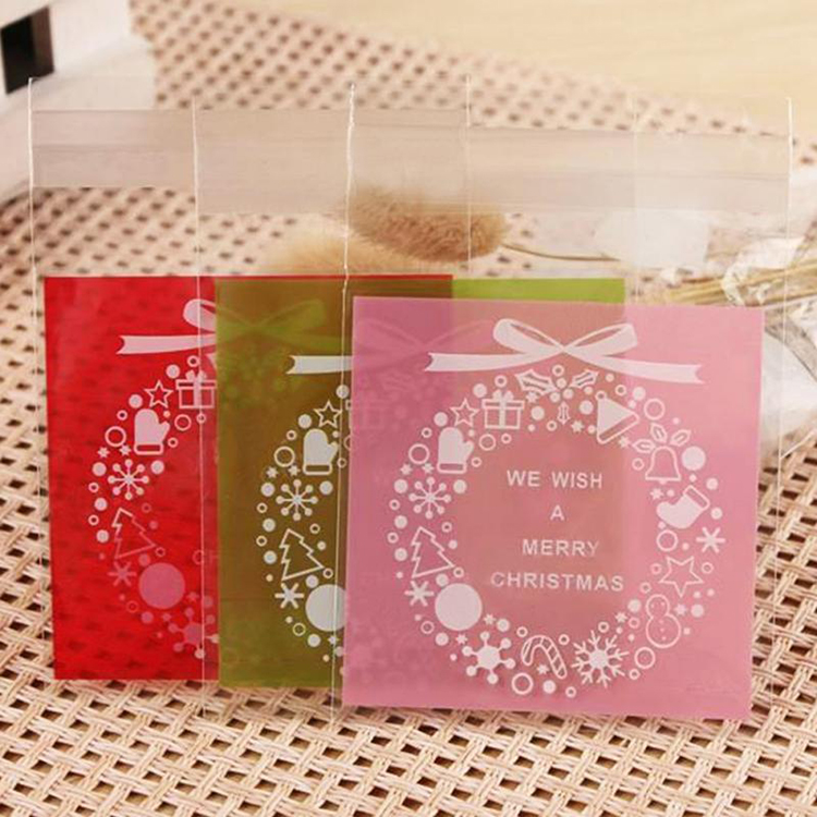 Christmas Mini Cookie/Candy Self Adhesive Gift Plastic Bag