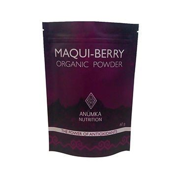Custom logo maqui berry powder packaging resealable stand up Kraft paper plastic bag 11