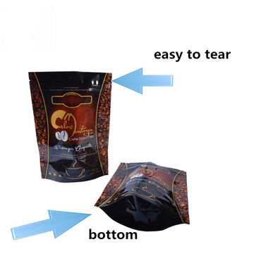 Food Grade Eco-friendly Aluminum Foil Stand Up Plastic Bag With Zipper For Snack 3